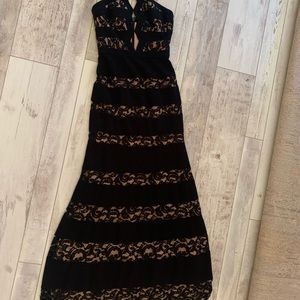 BCBGMAXAZRIA Katrina Gown in Black Lace